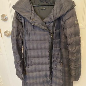 Down/waterfowl hooded coat, dark gray, size 10 for sale. $80,Nuage